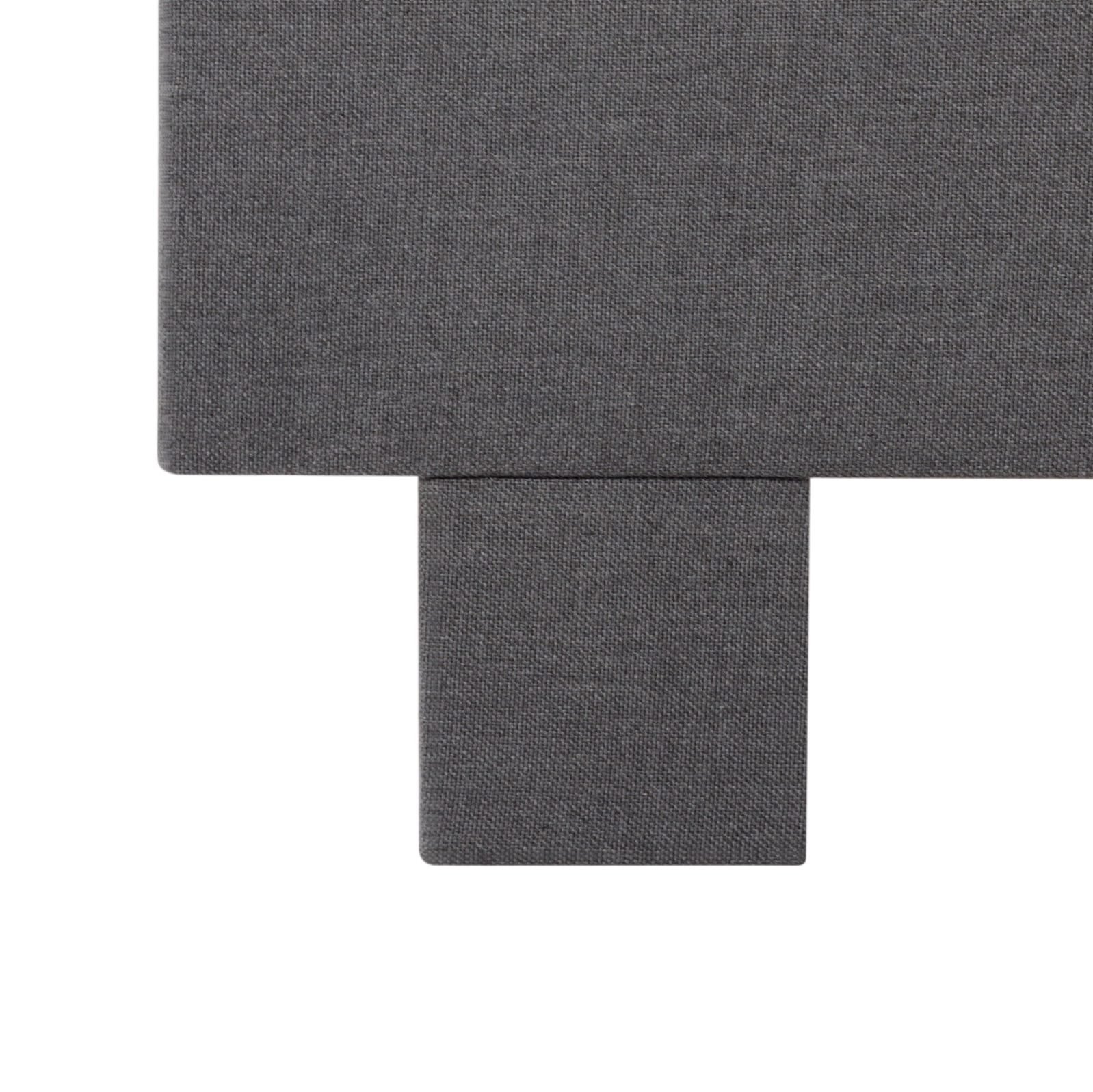 Gewnee Queen Size Platform Bed Frame, Adjustable Linen Upholstered Headboard, Wood Slats, Bedroom, Dark Grey