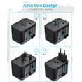 thumbnail image 2 of Universal Travel Adapter, VINTAR International Power Adapter with 6A 3 USB C and 2 USB Ports, All in One Travel Essentials Plug Adapter, Worldwide Outlet Converter for Europe UK USA AUS(Type C/G/A/I), 2 of 4