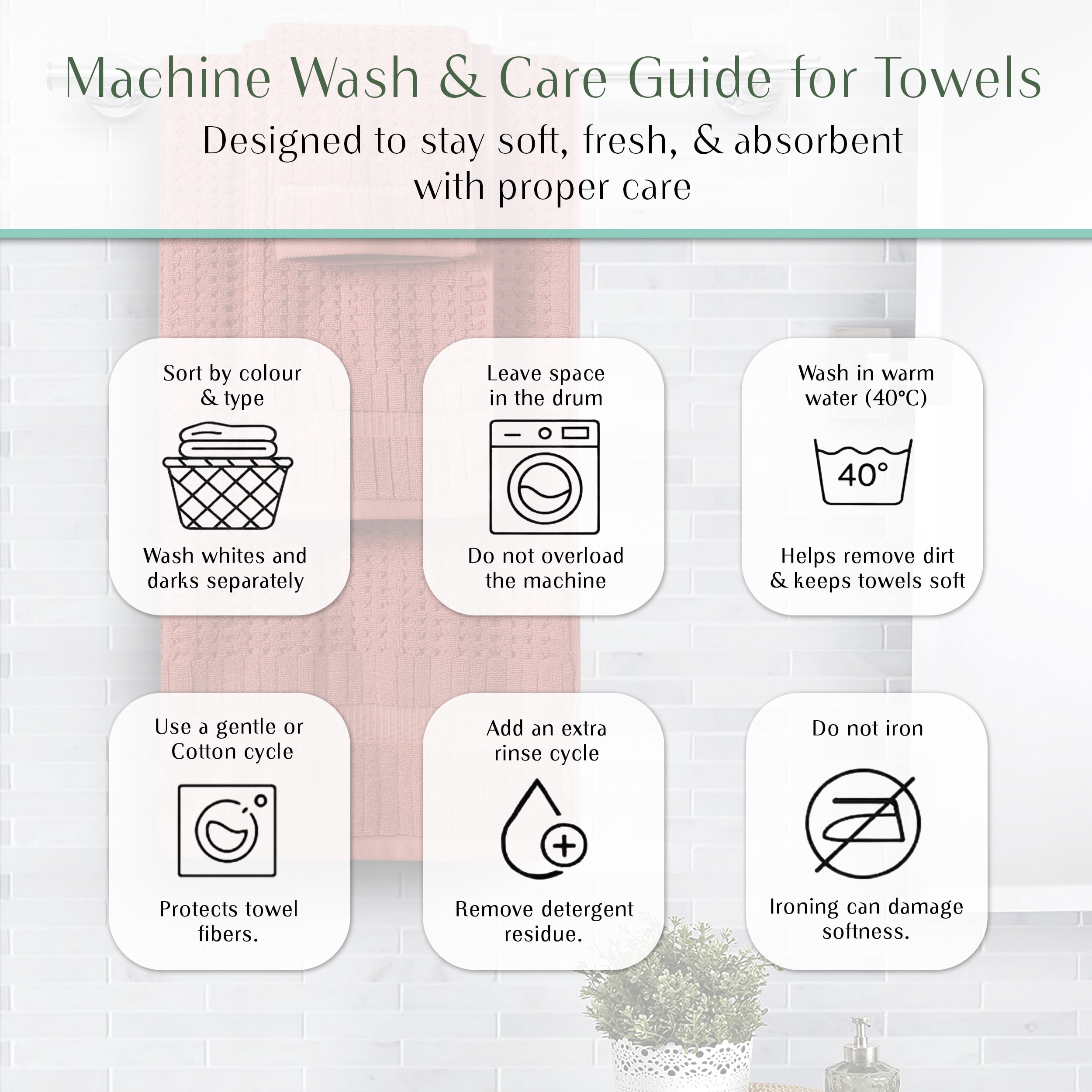 Home Weavers Willow Bath Towels Set of 12, 100% Cotton Zero Twist, 630 GSM, Soft Absorbent Quick Dry, 27x54 inch, Coral