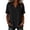 *Black, variant on VBVC Women's Cotton-Linen V-Neck Blouse, Ladies' Rolled Cuff Short Sleeve Side Shirt, Button Detail Summer Tunic Top For Women,Black,S-2XL