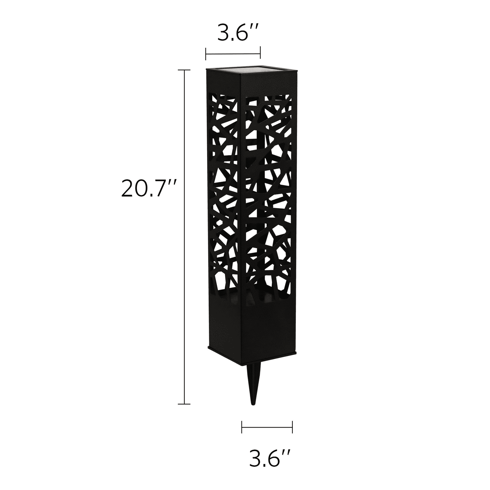 Tommy Bahama LED Solar Bollard Path Walkway Lights, Graphite Black