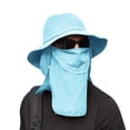 thumbnail image 2 of Chapeau Seau pour Femmes Grand Bord Chapeau de Soleil Extérieur Pliable Design Queue de Cheval pour Plage Randonnée Pêche et Activités d'Été, 2 of 4