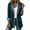 *Green, variant on ClodeEU Women's Denim Patchwork Knit Single Button Jacket with Pockets ,Casual Loose Fit Long Sleeve Coat ,Women's Plus L