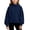 Navy-25, variant on Mitankcoo Girls Mock Neck Ribbed Top Kids Loose Long Sleeve Pullover Sweatshirt for Fall Winter Casual Daily Outfits 4-15Y