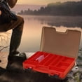thumbnail image 3 of Caja de aparejos de plástico Macarena organizador de cebos para señuelos rojo, 3 of 7