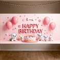 thumbnail image 6 of Cute Dog Themed Happy Birthday Banner with Balloons Cakes and Gifts Backdrop Party Decors for Pet Themed Party Birthday Celebrations Photography Props, 6 of 8