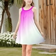 thumbnail image 5 of Agkizg Girls Sleeveless Tank Dresses Crewneck Gradient Printing Casual A Line Cottons Girl Sundress Dresses, 5 of 5