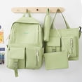 thumbnail image 2 of Juego combinado de mochilas escolares de lona, 4 unidades, para niñas adolescentes, 2 of 10