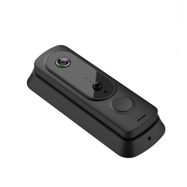 Timbre de puerta WiFi con micrófono incorporado Vista nocturna por infrarrojos Teléfono Control remoto Intercomunicador inalámbrico Timbre de puerta Timbre electrónico Negro Jumpingount AF000225-02B