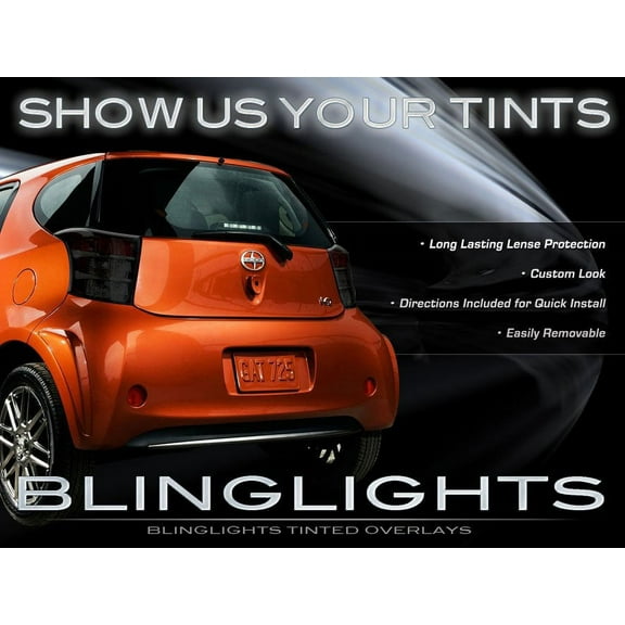 For Scion iQ Smoke Tinted Tail Lamp Light Overlays Kit Film Protection
