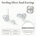 thumbnail image 5 of U7 Initial Heart Stud Earrings for Women Letter O Earring Sterling Silver Hypoallergenic Studs CZ Earring Jewelry for Mom Daughter Birthday Mother's Day Gift, 5 of 8