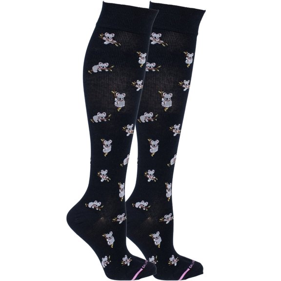 Koala Designed Cotton Blend Anti-Microbial Anti-Odor Knee-High Compression Socks - Sailor