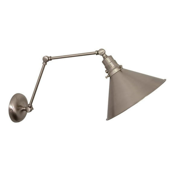 House of Troy Otis Double Arm Satin Nickel Wall Sconce