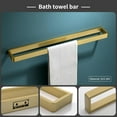 thumbnail image 3 of Bathroom Hardware Accessories Set Brushed Gold Towel Bar Set Square Bathroom Accessories Kit 4-Piece Towel Holder Set Stainless Steel Wall Mounted,23.6 Inch Towel Bar, 3 of 16