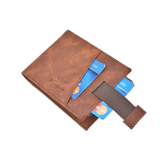 Woogwin - Money Clip Wallet Mens RFID Blocking Slim Bifold Front Pocket Wallet - 0