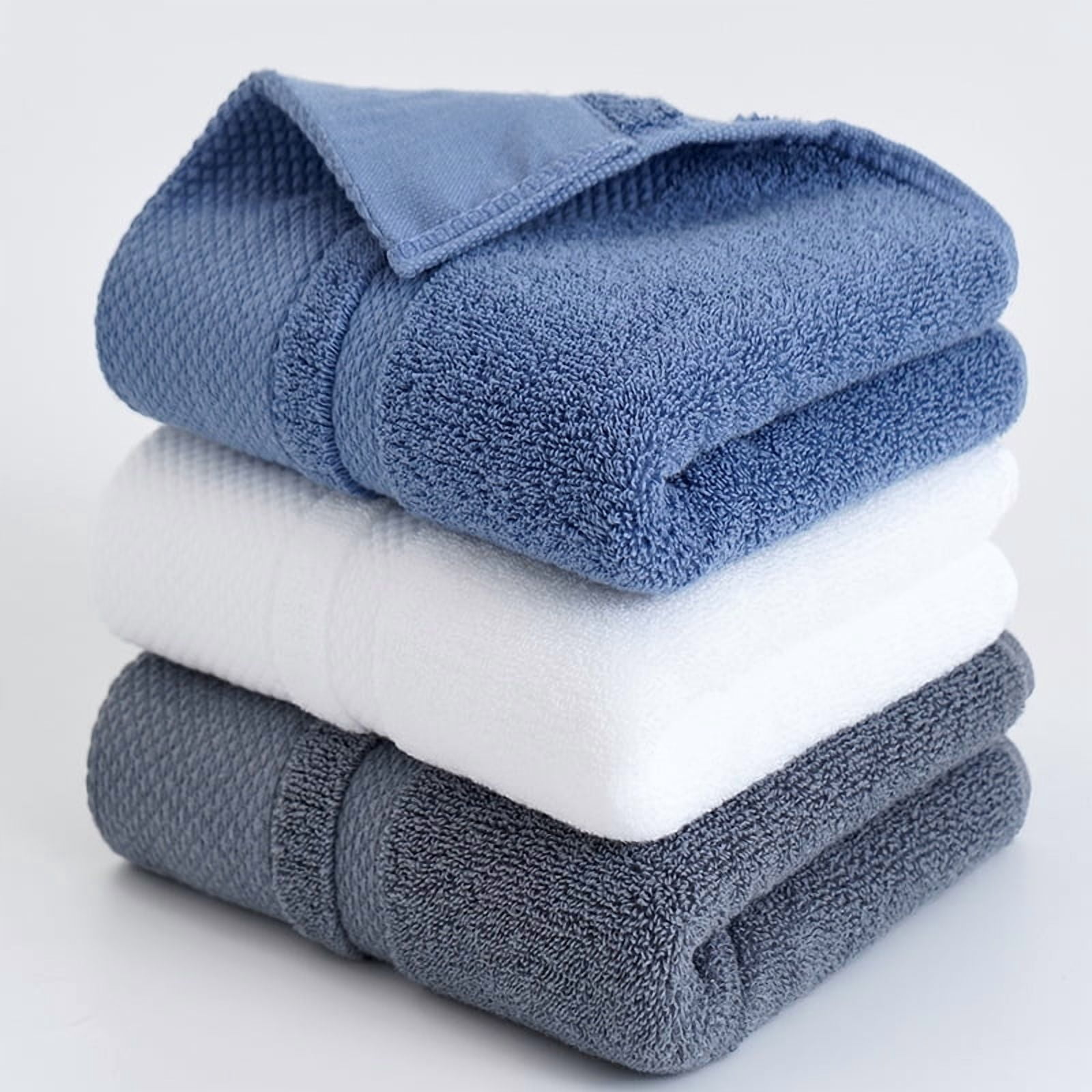 Zhuge 6-Piece Set Gray 35x75cm Pure Cotton Bath Towels, Ultra-Soft Absorbent Towels & Face Washcloths for Bathroom Use