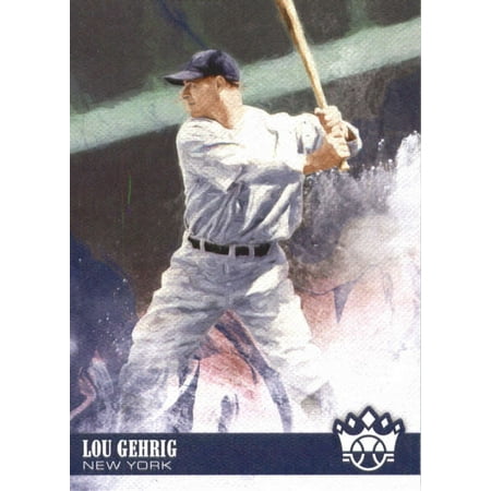 Lou Gehrig Autographed Baseball - 2018 Panini Diamond Kings #4 Lou Gehrig New York Yankees Baseball Card