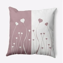 20" x 20" Simply Daisy Growing Love Polyester Accent Pillow, Romantic Purple Qty 1