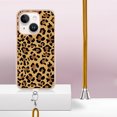 thumbnail image 3 of for iPhone 14 Crossbody Strap Phone Case, Anti-Fall Pattern Clear Design Transparent Soft & Flexible TPU Drop and Shockproof Protective Cover with Adjustable Nylon Neck Strap, Leopard, 3 of 7