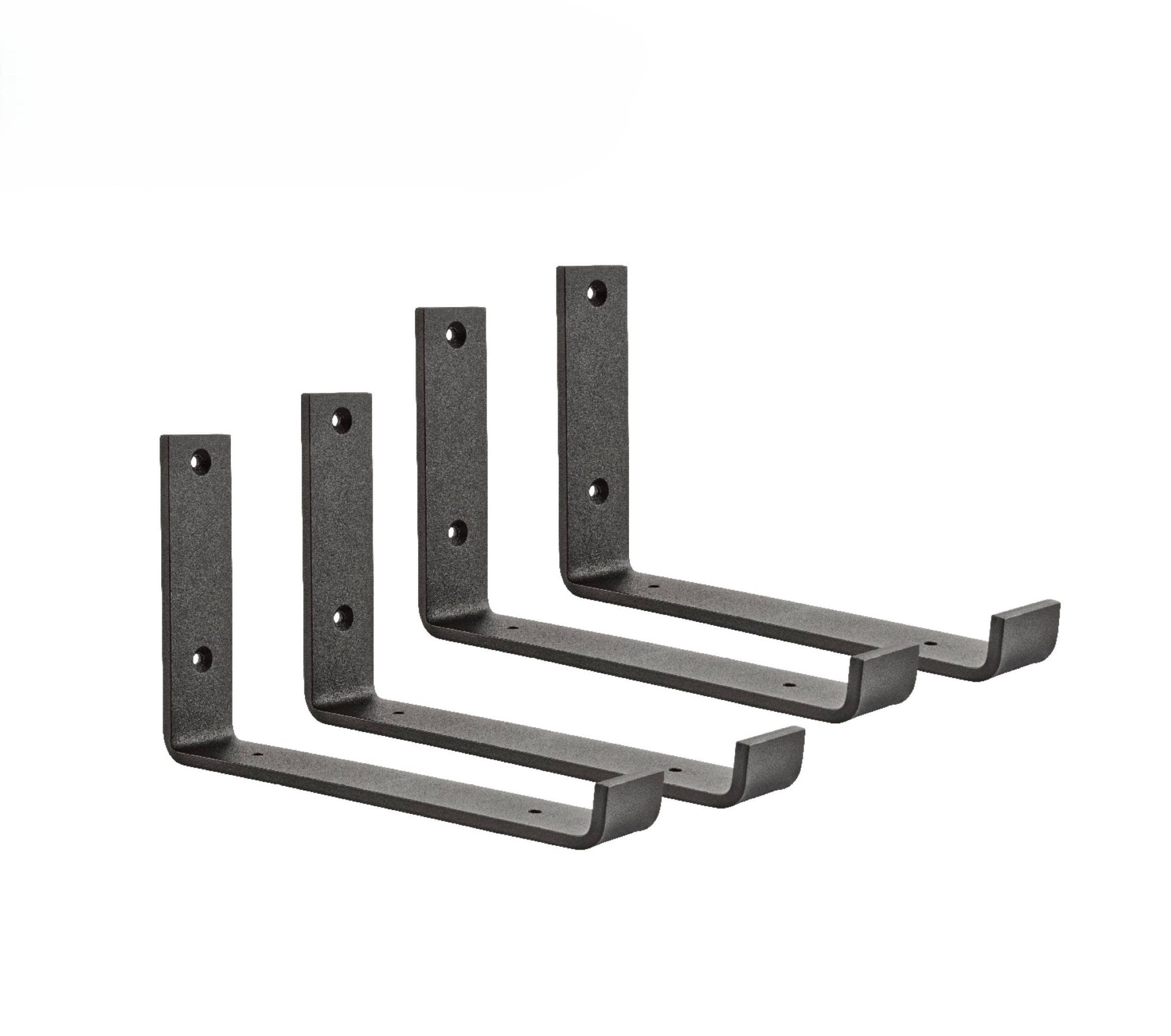 Hyper Tough L-Shape Shelf Bracket, Black, 2-Pack