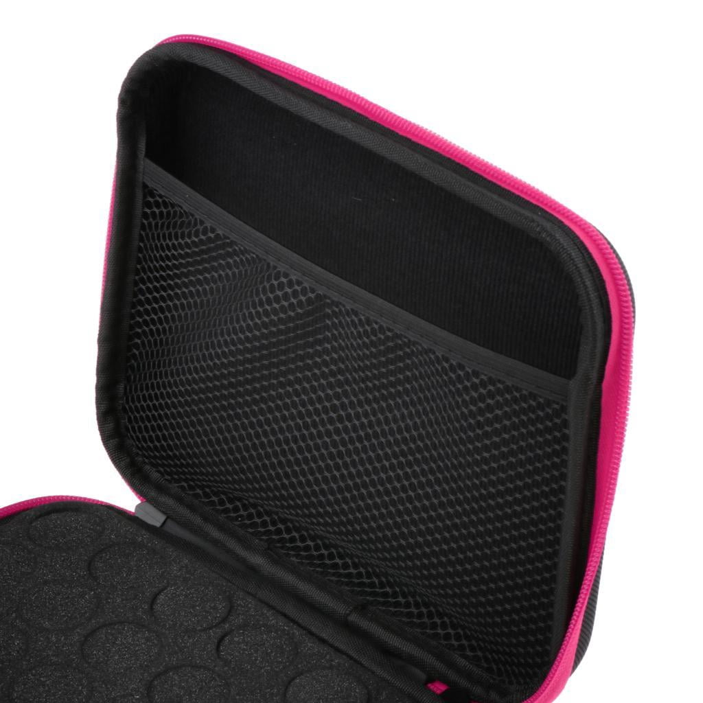 EHJRE Essential Oil Storage Case Traveling Carrying Oil Holder Hold 5-15 Ml 30Bottles - Pink