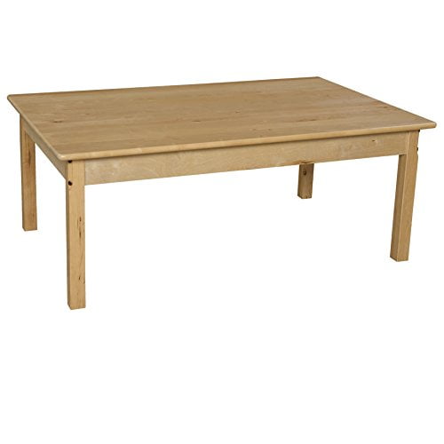 Wood Designs 83420 30" x 48" Rectangle Hardwood Table with 20" Legs, 21" Height, 48" Width, 30" Length