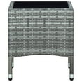thumbnail image 2 of vidaXL Garden Table Grey 40x40x45 cm Poly Rattan, 2 of 5