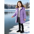 thumbnail image 5 of Wantdo Kid's Winter Coat Thicken Quilted Puffer Jacket Hip-Lenght Parka Purple Size 8, 5 of 11