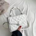 thumbnail image 5 of Nuevo bolso de cuero artificial para viajes diarios Bolso bandolera de un solo hombroblanco, 5 of 5