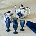 thumbnail image 4 of STP GOODS Vintage Style Shot Glass Set of 4 pcs 1.7 fl oz (50 ml) Lafitnik Blue Shot Glasses with Stem for Whiskey Vodka Tequila Sherry Glasses Glass Barware, 4 of 7