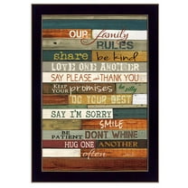 Our Family Rules By Marla Rae Printed Wall Art Wood Multi-Color
