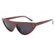 thumbnail image 2 of Gafas de sol del ojo de gato Yinane UV400 Lente gris Marco rojo negro, 2 of 5