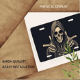 thumbnail image 3 of 1 Pcs Durable License Plate Covers & Frames, Skull in Hood For Decorative Front, Waterproof For Decoration Aluminum License Plate Covers & Frames Cover For Men Women, 12" X 6", 3 of 6