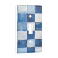 thumbnail image 2 of Yayeee Toggle Light Switch Wall Plate 1-Gang 4.5"x2.7" Home Decorative Outlet Cover, Blue and Gray Plaid Pattern, 2 of 7