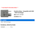 thumbnail image 2 of Overdrive Relay - Compatible with 2002 - 2004 Ford Ranger 2003, 2 of 2
