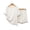White, variant on Asxite Pajamas for Women Set Star Print Crew Neck Short Sleeve Ruffle Top Elastic Waist Shorts Sleepwear