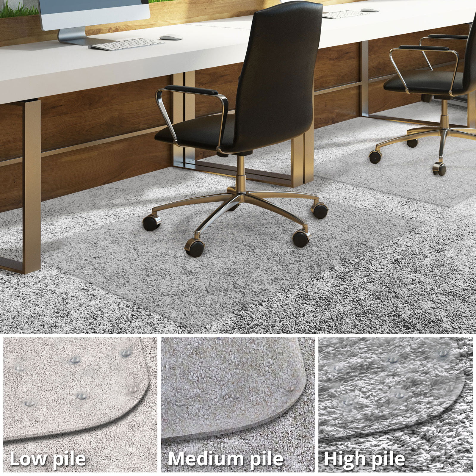 PVC Clear Mat Home Office Carpet Hard Protector Desk Floor Chair 40*60 50*80cm 