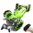 thumbnail image 1 of TFixol 2.4G Gesture-Controlled Stunt Twister Car with LED Lights, Music, and Programmable Features - Green Single Battery Version with Dual Remote Control, 1 of 6