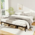 thumbnail image 4 of Gymax King Size Metal Bed Frame Heavy Duty Support Slats Mattress Foundation, 4 of 10