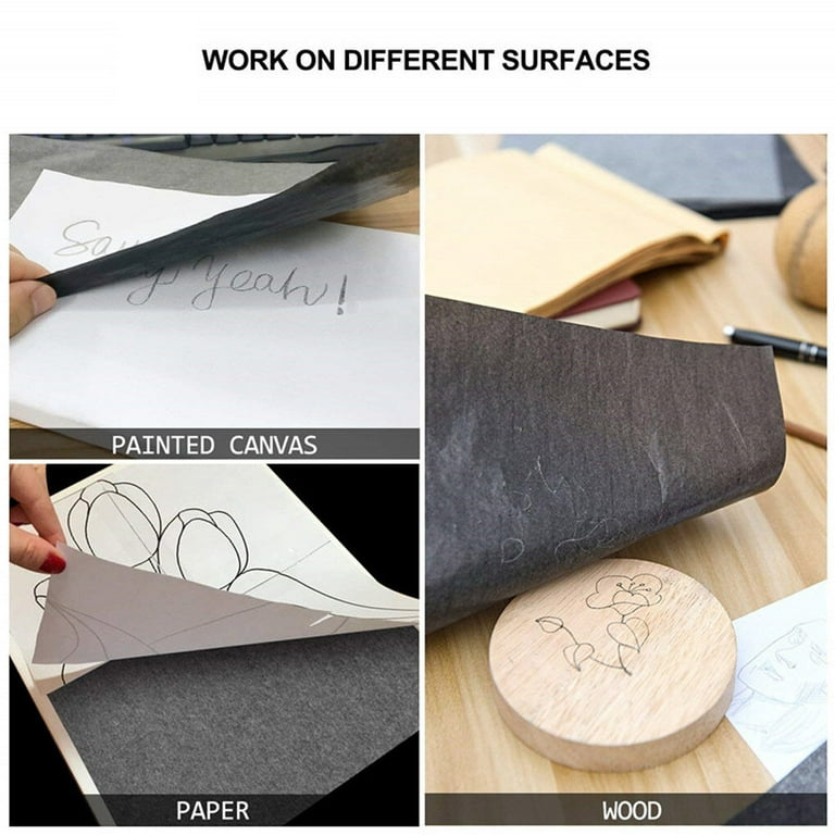 「PAPER IN DESIGN」 100pcs A4 Carbon Paper Black Legible Graphite Copy Paper for