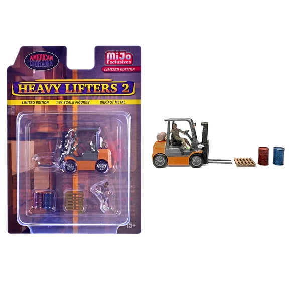 "Heavy Lifters 2" 4 piece Diecast Set Limited Edition for 1/64 Scale Models by American Diorama