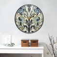 thumbnail image 2 of Yayeee Wall Clock Battery Operated 9.5" Silent Non-Ticking for Living Room, Blue Floral Pattern, 2 of 8