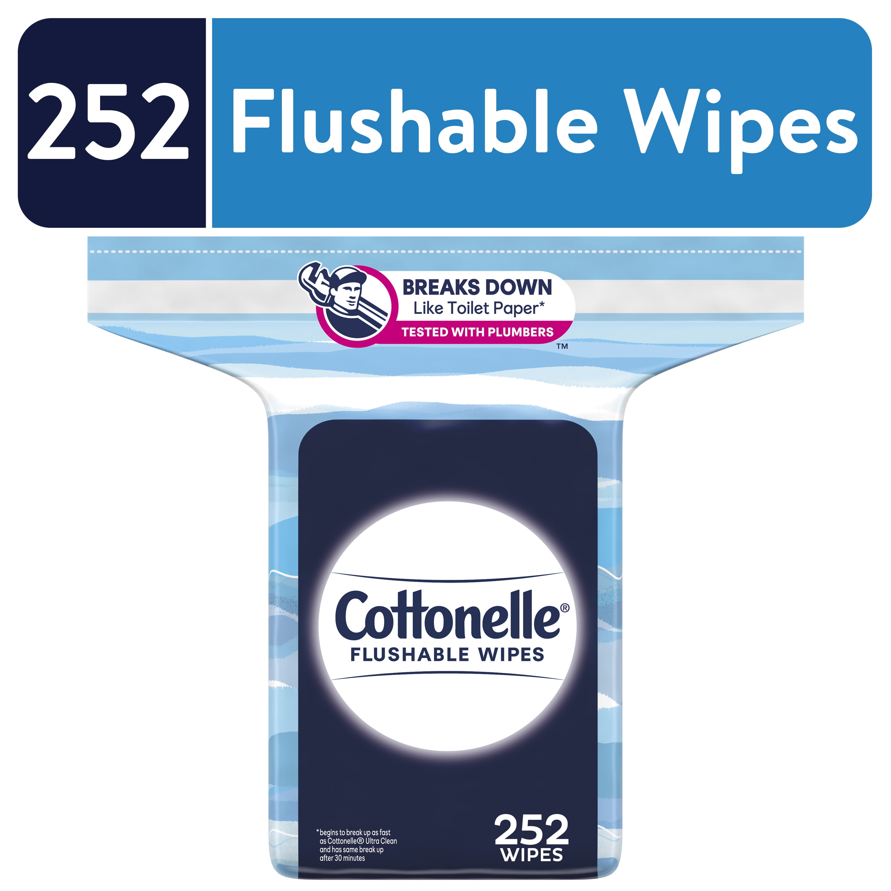 Cottonelle Ultra Fresh Flushable Wet Wipes, 1 Refill Pack (252 Total Flushable Wipes)