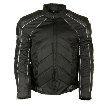 Mens Combo Leather / Textile / Mesh Racer Jacket