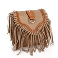 thumbnail image 4 of Nuevo bolso de hombro vintage de moda europea y americana, bolso cruzado de gamuza con borlas bohemias, bolso de mujer estilo bosque, 4 of 5