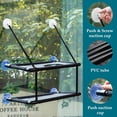 thumbnail image 6 of OhhGo Double Layer Cat Window Perch, Cat Hammock Sturdy Cat Window Bed Perch Furniture  Cat Shelf for Multiple Cats, Indoor Window Mounted, Black, 6 of 8