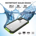thumbnail image 2 of aquaLife Waterproof, Shock & Drop Proof, Dirt Proof, Heavy Duty Underwater Diving Case for iPhone X iPhone Xs IP68 Rated, MIL-STD-810G Certified Fully Sealed w/Built-in Screen Protector Lime, 2 of 9