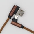 thumbnail image 2 of Cable de datos de doble codo con tejido de aluminio tejido y carcasa de cable de carga adecuado para teléfonos móviles Android Apple tipo C cable de carga rápida, 2 of 3