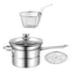 thumbnail image 5 of Olla para freír, colador de aceite, cesta, olla ligera para patatas fritas, olla calentadora de leche para acampar, hornear y cocinar al aire libre C, 5 of 8