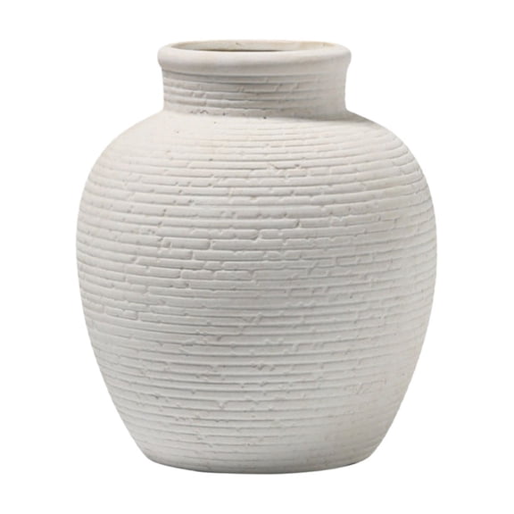 Virelaxpo Ceramic Retro Distressed Accent Vase Modern Farmhouse Bohemian for Living Room Table Centerpiece Dried Flower Planter Home Decor